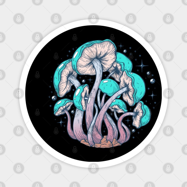 Cottagecore Mushroom - Goblincore Magnet by reedae